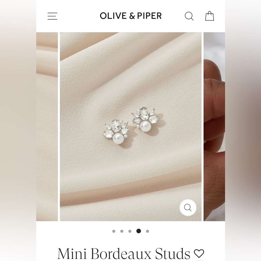 Olive + Piper Mini Bordeaux Studs